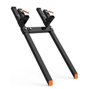[4000 lbs] 60" Heavy Duty Clamp-on Pallet Forks with Adjustable Stabilizer Bar for Tractor Bucket Loader Skid Steer