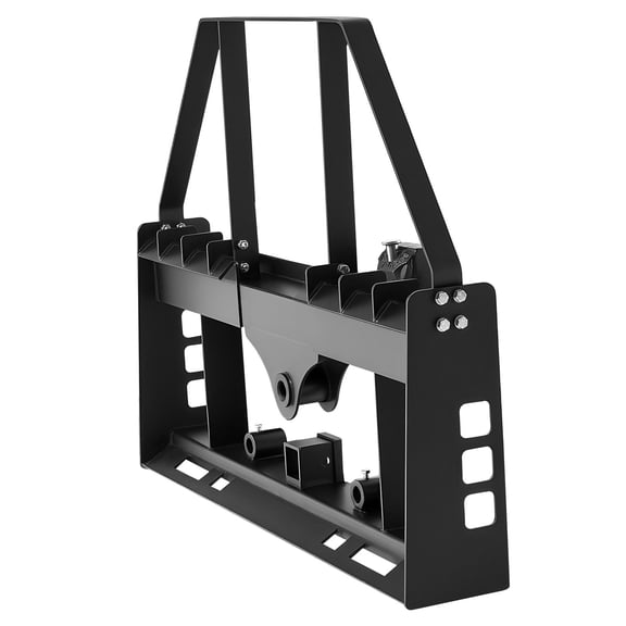 Skid Steer Pallet Fork Frame 45 Inch Heavy Duty 4000 lbs Rated Capacity Attachment with 2 Inch Hitch Receiver Spear Sleeves Fit Quick Attach Tractor Loaders Frame Only for Farm Warehouse Use