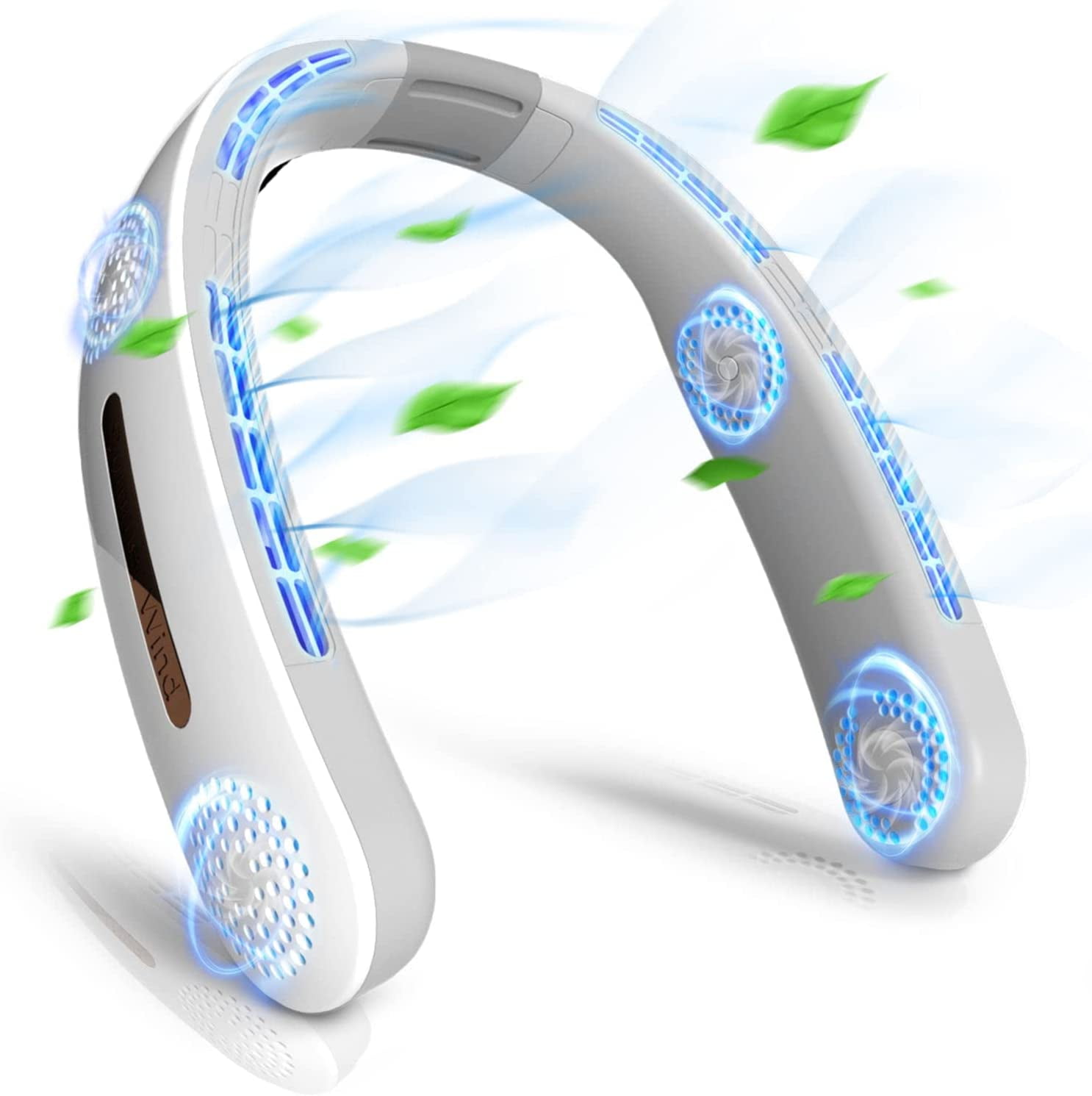 4000 mAh Portable Neck Fan, Hands Free Turbo Mute Fan, Wearable