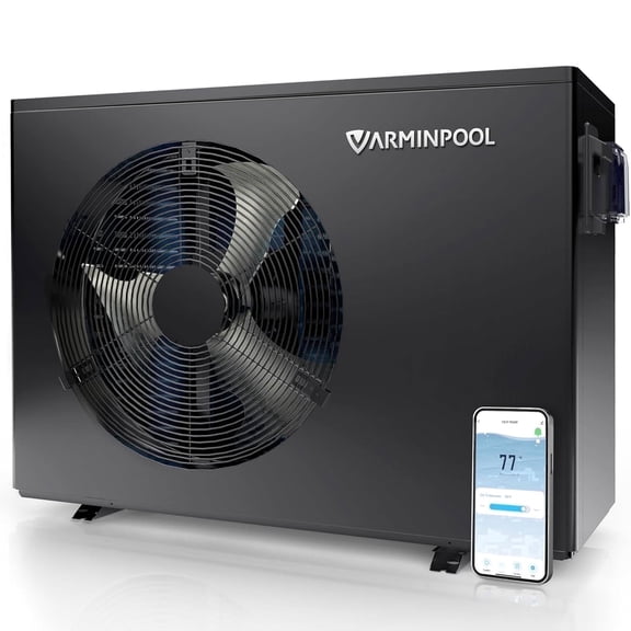 40,000 BTU Pool Heat Pump for 13,000 Gallons, Electric Heater with App Control, Smart Inverter, 240V