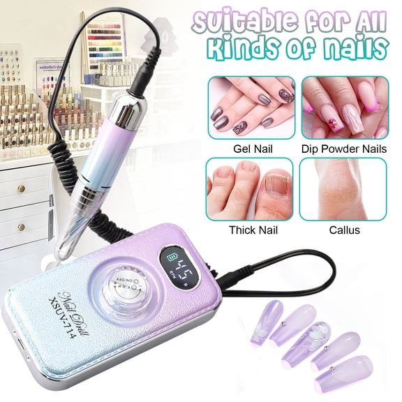 40000RPM Electric Nail Drill Professional Polishing Machine Low Noise Nails Sander File Set For Manicure Salon Home Tools, Chrismas gift