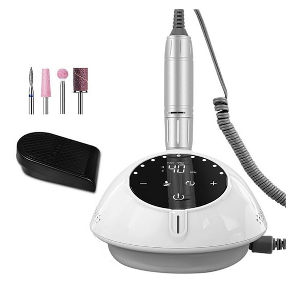 40000RPM Nail Drill Machine With HD Display Manicure Machine New Upgrade Electric Nail File With Cutter Nail Art Salon Tools ,Easy to Operate