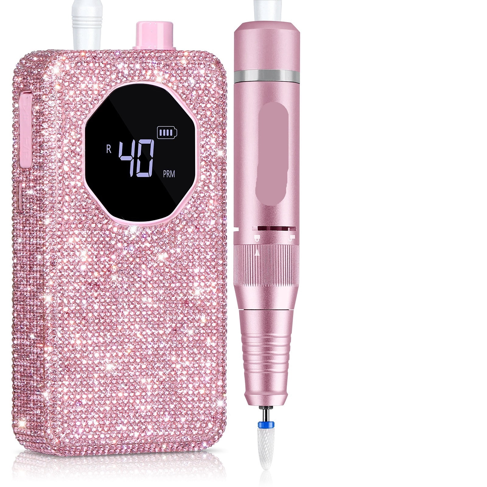 40000RPM Professional Electric Nail Drill Machine Kit Rechargeable 4000mAh Electric Nail File for Thick Acrylic Nails