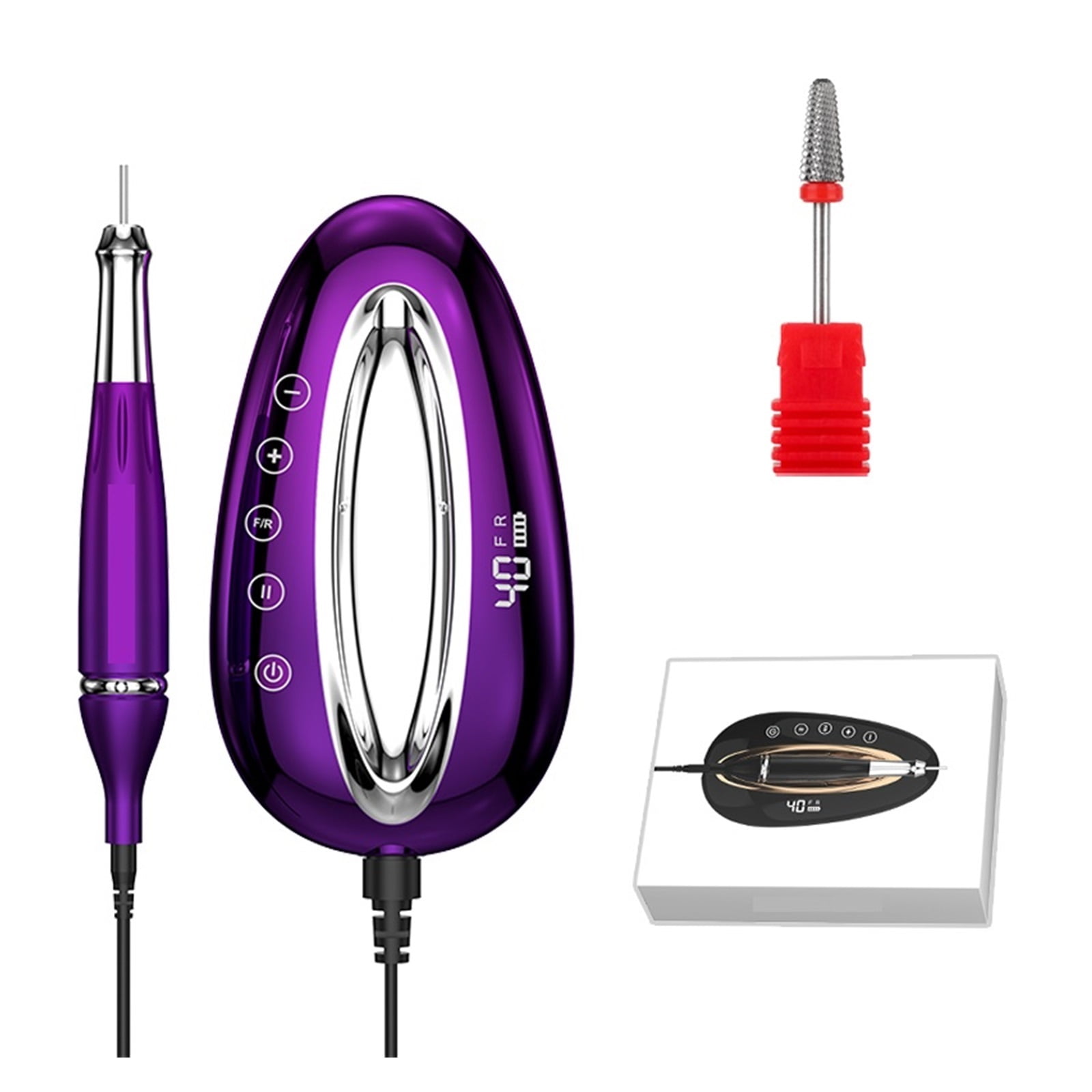 40000rpm Portable Electric Nail Drill Manicure Machine Set Professional ...