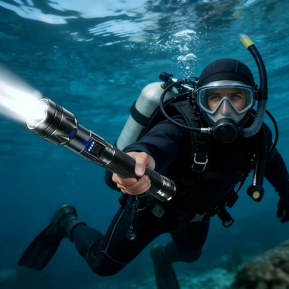 4000LM P70 Super Bright LED Flashlight, USB-C Rechargeable Tactical Flashlight, 5 Modes Adjustable Beam, Aluminum Alloy, 18650 Battery for Camping, Hiking, Security & Emergency