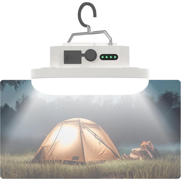 4000LM Rechargeable Hanging Camping Tent Light with Magnet 4 Lighting Modes, Portable Ultra Bright LED Camping Lantern, IPX5 Waterproof LED for Hiking, Backpacking, Fishing Outage, Emergency