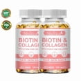 thumbnail image 1 of 4000MCG Biotin Collagen Capsule - Types I, III, Collagen for Women & Men - Hair Growth Support Supplement - Skin, Nails Beauty Complex - 120 Count（2 Pack）, 1 of 6
