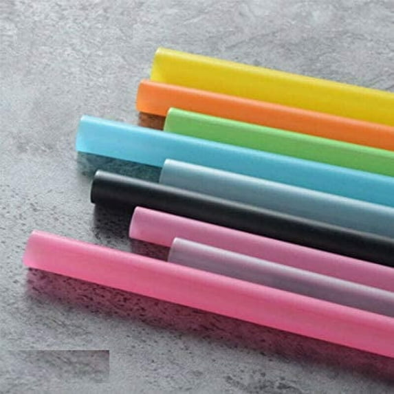 "4000PACK -8 1/2"" Colossal Neon Unwrapped Straw for smoothies, milkshakes, bubble"