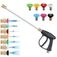 4000PSI Pressure Washer Gun Aluminum Gun Head + 41cm Rod + 7 Colors ...