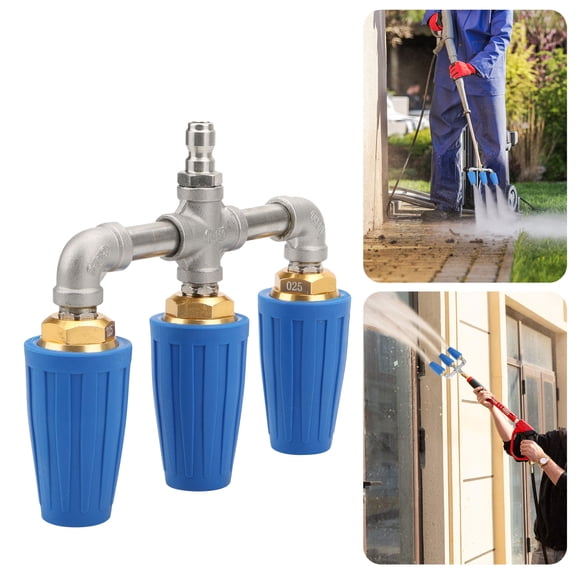 4000PSI Pressure Washer Nozzle, TSV 3-in-1 360 Rotating Power Turbo Nozzle Tip with 1/4" Quick Connect