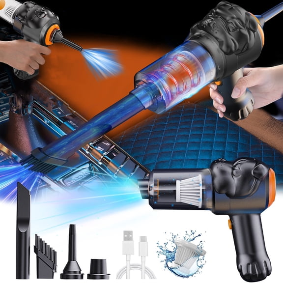 4000Pa Powerful Suction Handheld Car Vacuum Cleaner, ZzCityTK Portable Mini Dust Buster with USB Charging, Compact Auto Vac for Pet Hair Crumbs Dust, Black