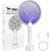 4000V Bug Zapper Racket, Electric Fly Swatter, 2 in 1 Indoor Outdoor Mosquito Killer, Effective Mosquito Fly Killer, USB-C Fly Zapper Rechargeable for Pest Insect Control 1 pack