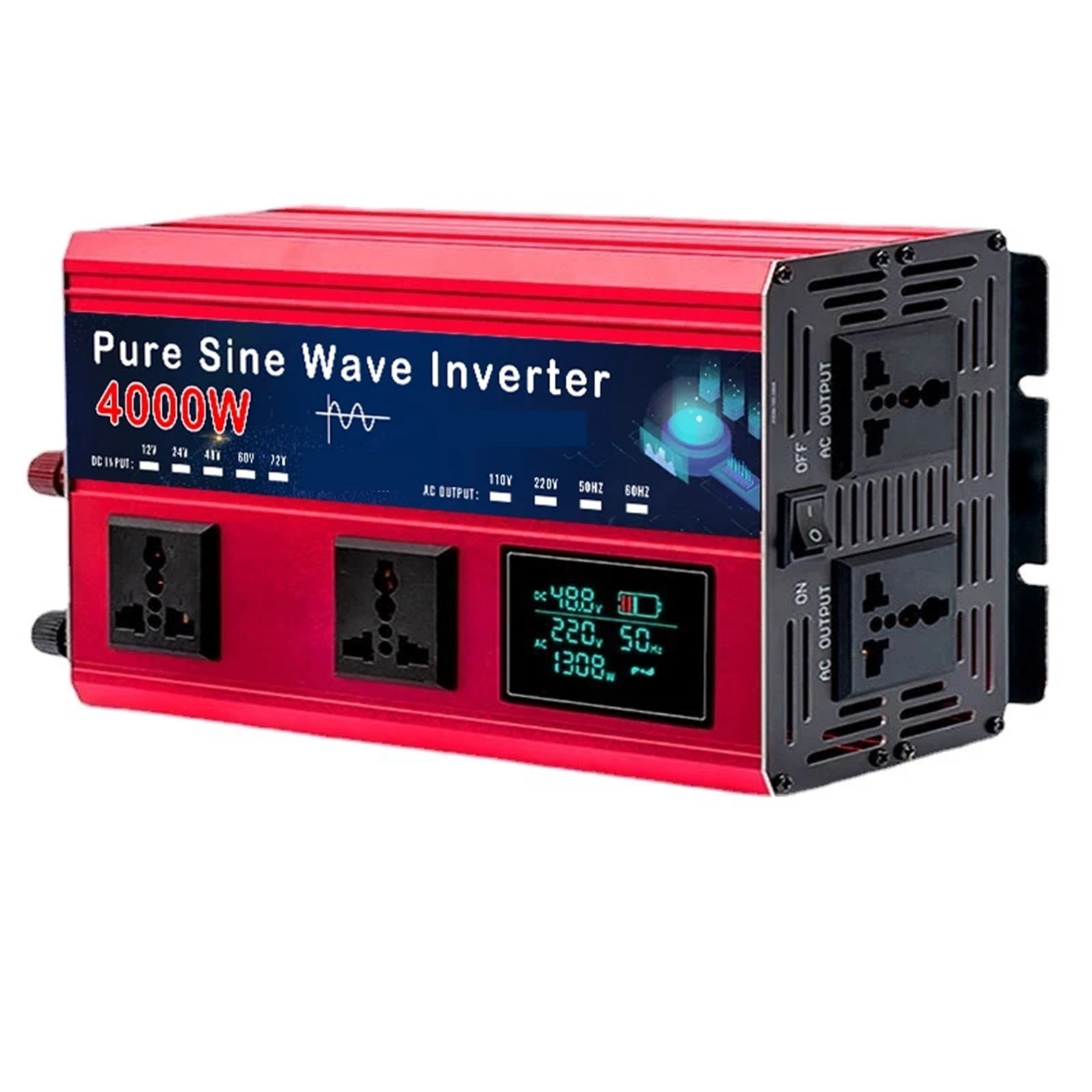 4000W/5000W/5500W Pure Sine Wave Inverter DC 48V/60V/72V To AC 220 Car Solar Power Inverter ,Easy to Operate