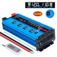 thumbnail image 1 of 4000W 8000W Peak Pure Sine Wave Power Inverter Car Converter DC 12V to AC 110V/120V with 4USB & 4AC Outlets, LCD Display, Remote Control for Car, RV, Camping, Outdoor & Home Emergency Use Blue, 1 of 10