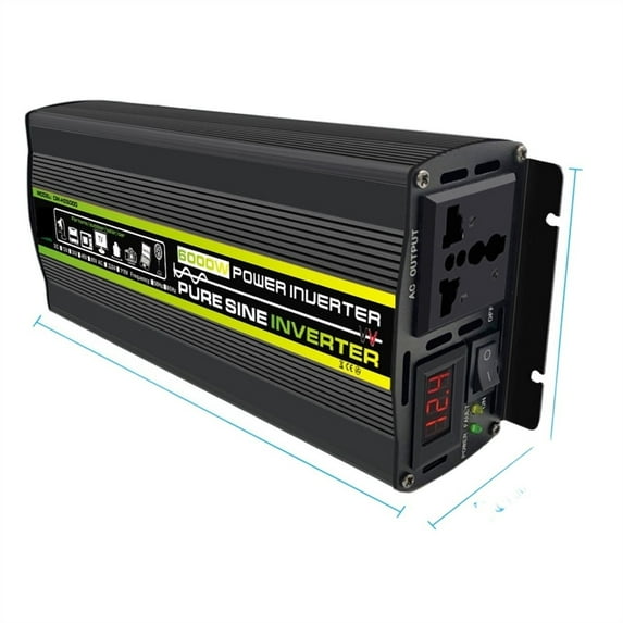 4000W/8000W Pure Sine Wave Inverter 12V/24V 110/220 Portable Power Bank Converter Solar Inverter Solar Car Converter ,Wide Usage