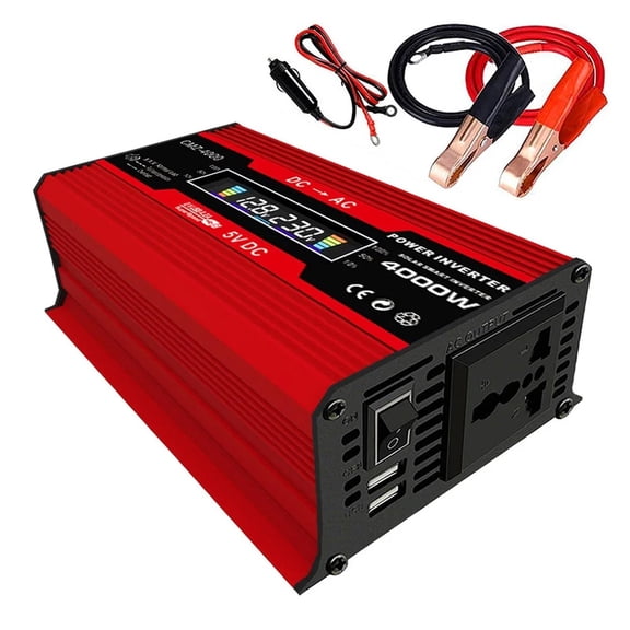 4000W Car Inverter Converter LCD Display Voltage Transformer Car Adapter Modified Sine Wave Charge Converter ,Voltage Protection