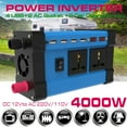 4000W Car Power Inverter LCD Display Charger 12V to 220V/110V Solar