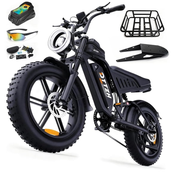 4000W Electric Bike for Adults, 50MPH Moped Ebikes, 20" x 4" Fat Tire Electric Dirt Bike, 2500W Motor E Motorcycle, 60V 30Ah Battery UL 2849 Certified 100 Miles E Mountain Bike