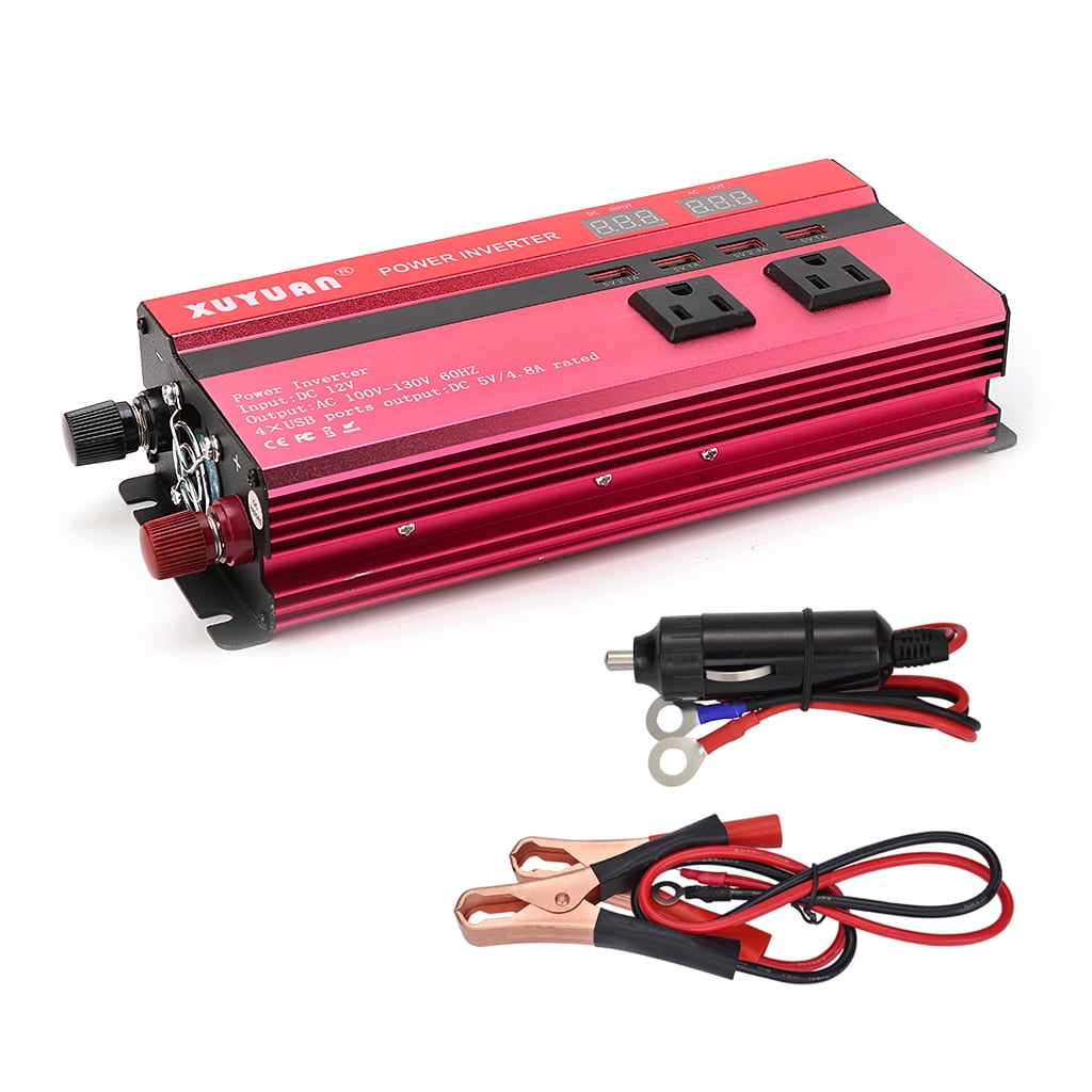 4000W Solar Power Inverter Sine Wave LED 4 USB DC12 To AC110V/220V Convert