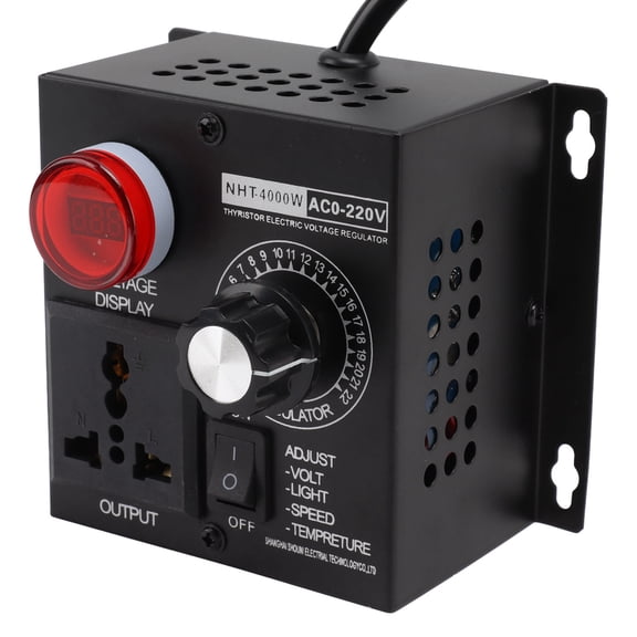 4000W Variable Voltage Regulator, SCR Motor Speed Controller for Home Appliances, Wide Voltage 110V-240V, EU Plug