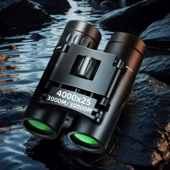 4000X25 Zoom HD Binoculars Telescope Powerful Portable Folding Long-Distance Vision Hunting Outdoor Camping Sports