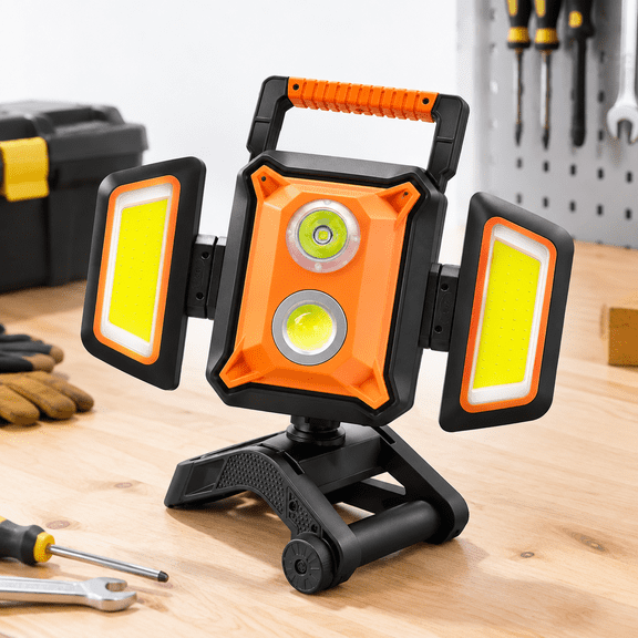 1 Pack LED Work Light Rechargeable with Clamp, 40W Magnetic Work Light ...