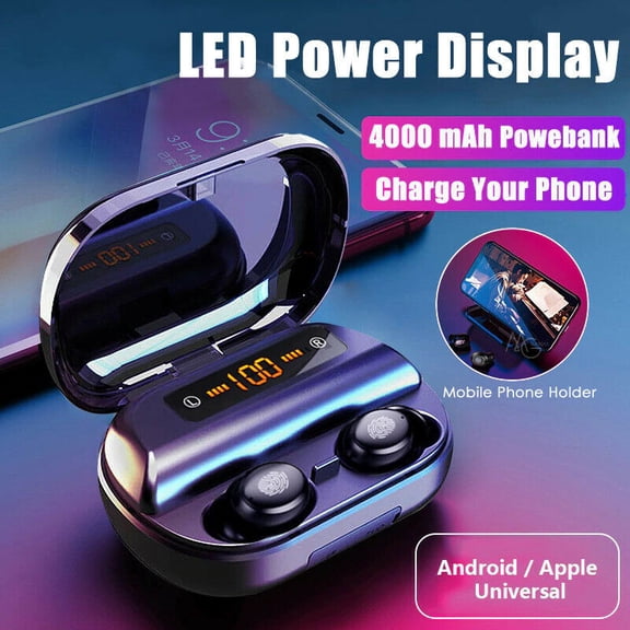 4000mAh Mini Wireless Earbuds TWS Earphone Waterproof Bluetooth Headphone IPX7