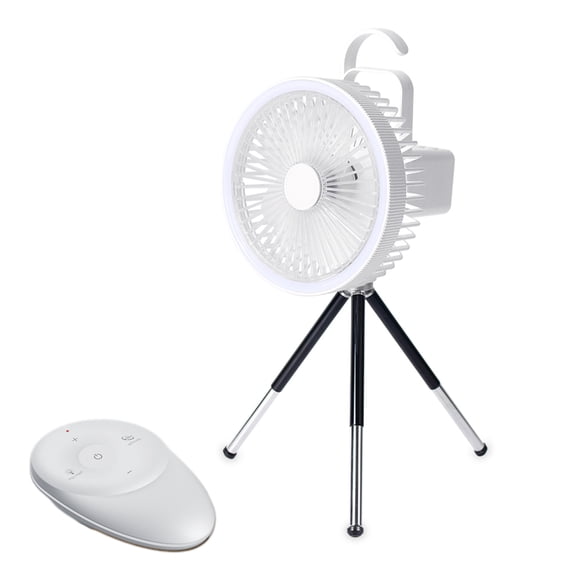4000mAh Remote Control Table Fan Ceiling Fan with LED Light + Tripod Camping Fan for Camping Dormitory Bedside