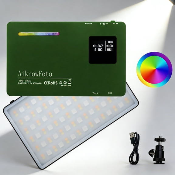4000mAh portable 120 RGB video light, 2600-8500K, color rendering index 98+ LED fill light, battery life 150 minutes, suitable for Douyin photographers.