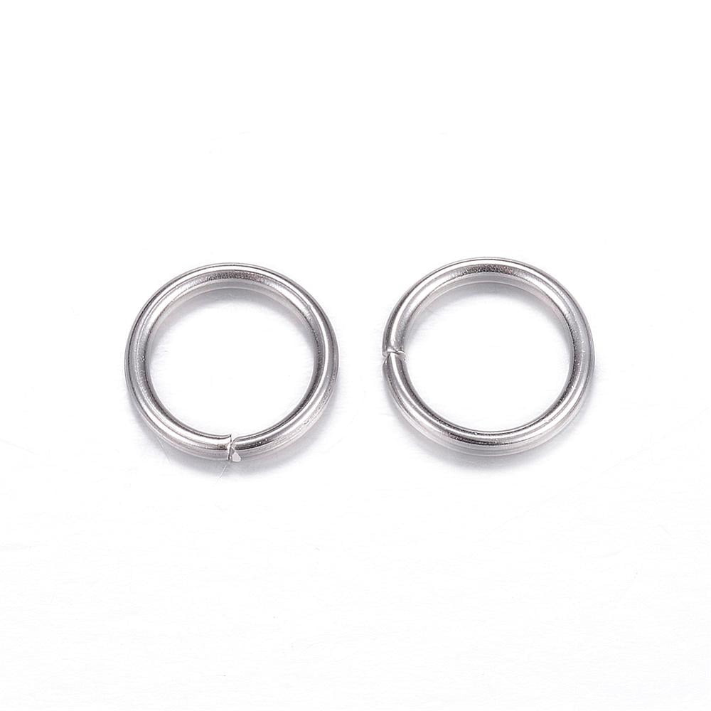 4000pcs Resistant 304 Stainless Steel Open Jump Rings Round Stainless Steel color 12x1.5mm 15 Gauge Inner Diameter: 9mm