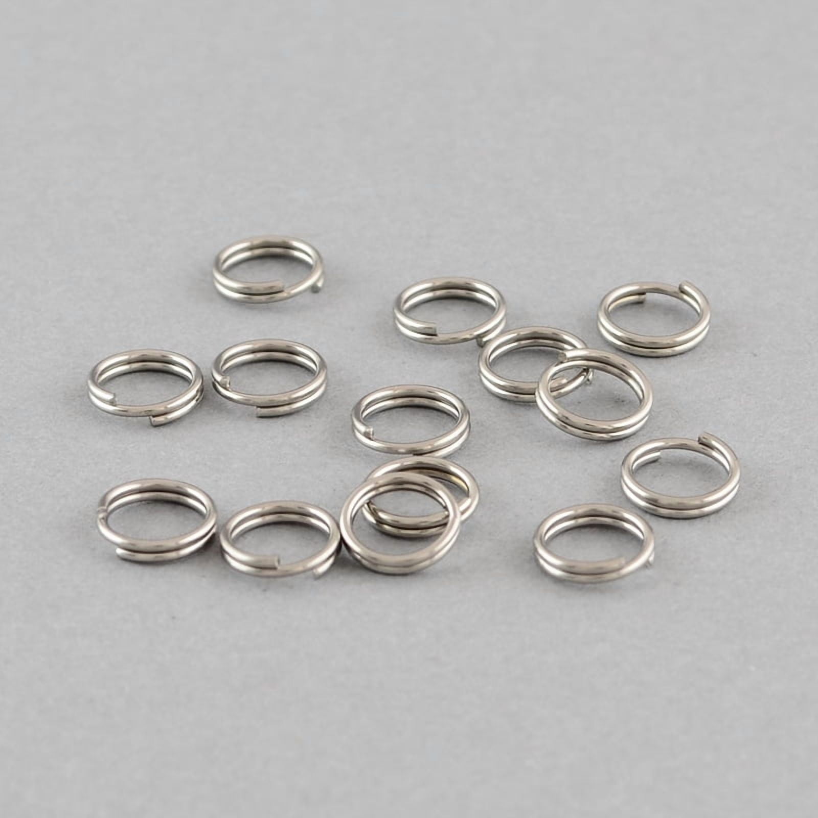 4000pcs Resistant 304 Stainless Steel Split Rings Double Loops Jump Rings Stainless Steel color 8x1.4mm Inner Diameter: 6.6mm Single Wire: 0.7mm