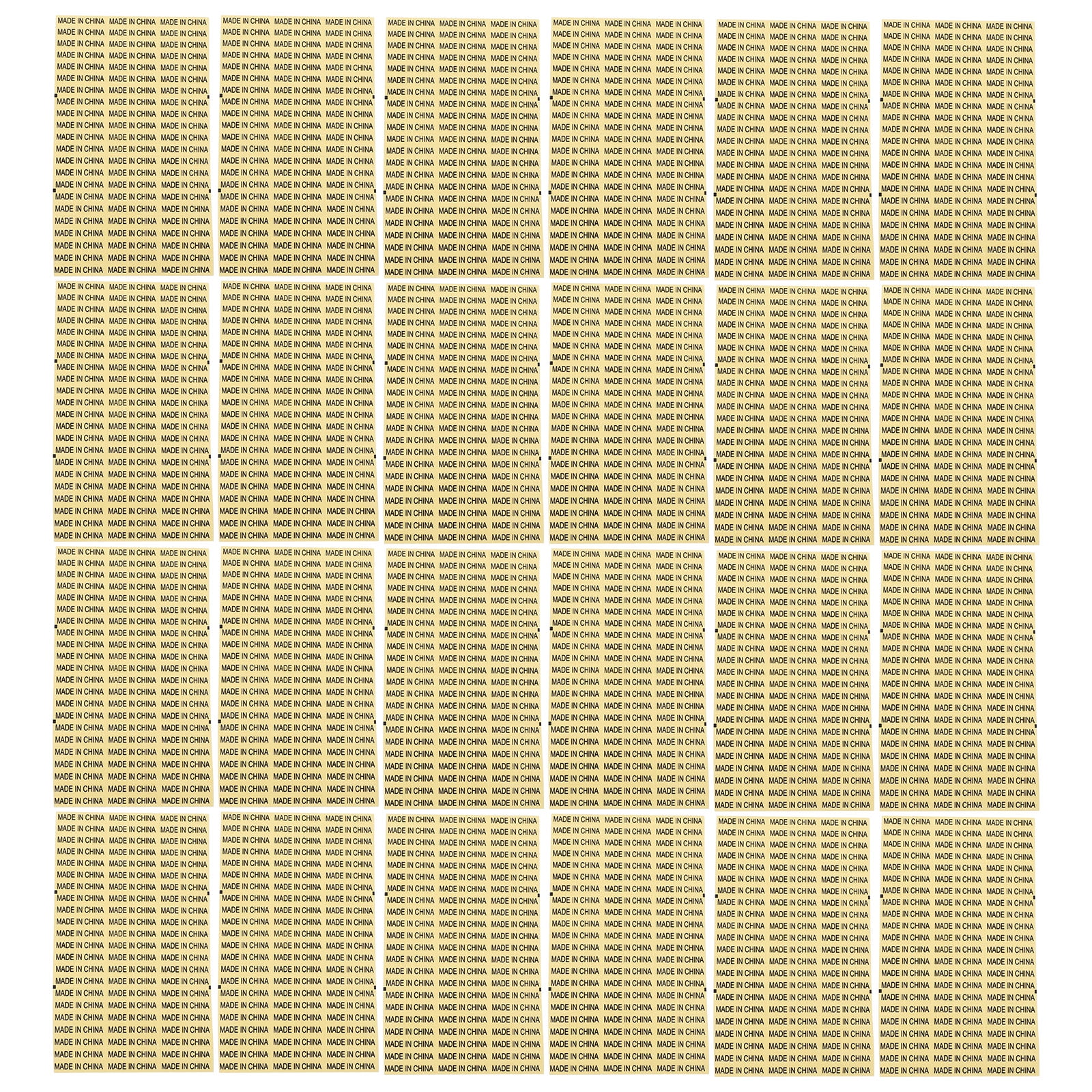 4000pcs Transparent Background Black Word Made in China Waterproof