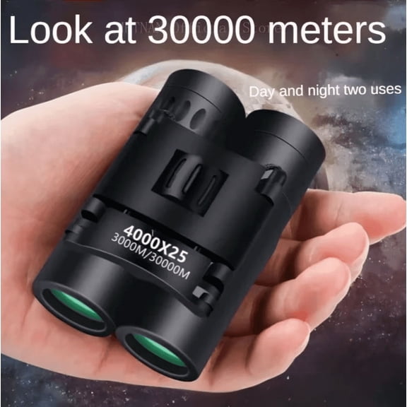 4000x25 Zoom Telescope Professional BAK4 HD Powerful Binoculars Long Range Portable Outdoor Folding FMC Binocular Camping Travel
