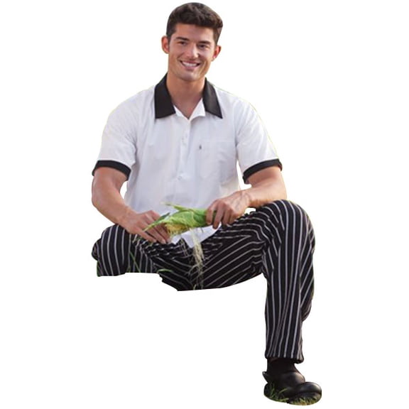 4001-4108 Baggy Chef Pant in Chalk Stripe - 4XLarge