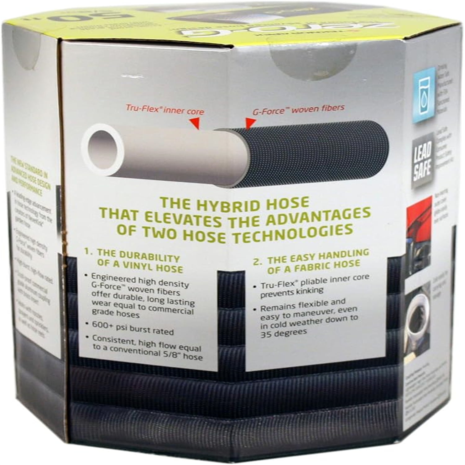 4001-50 Kink Resistant Garden Hose, 5/8" X 50', Black