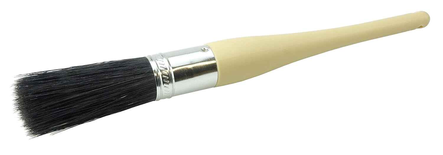 40021 1-1/16" Thickness, 2-1/2" Bristle Length, #10 Size, Black China Bristles, Chisel Trim, Professional Oval Sash With Plain Foam Handle