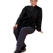 4003-5501 Yarn Dyed Baggy Chef Pant in Black and Grey Houndstooth - XSmall