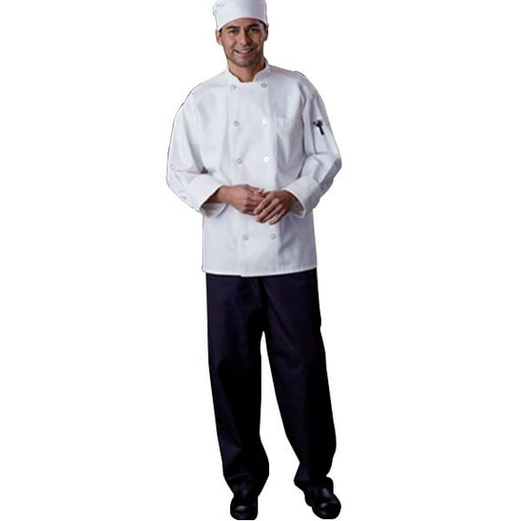 4005C-0101 Classic Baggy Chef Pant 2" Elastic Waist in Black - XSmall