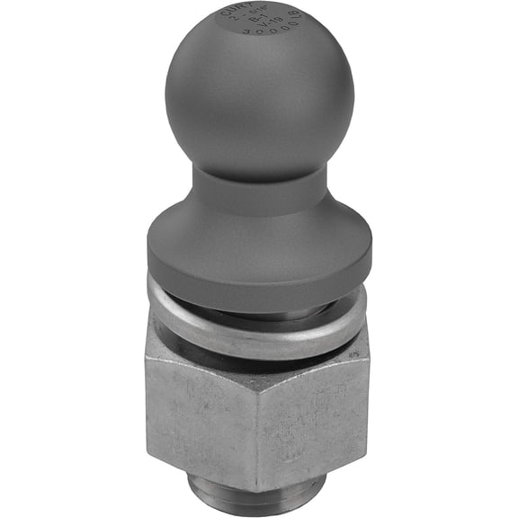 40088 Raw Steel Trailer Hitch Ball, 30,000 lbs, 2-5/16-Inch Diameter, 2 x 3-1/2-Inch Shank
