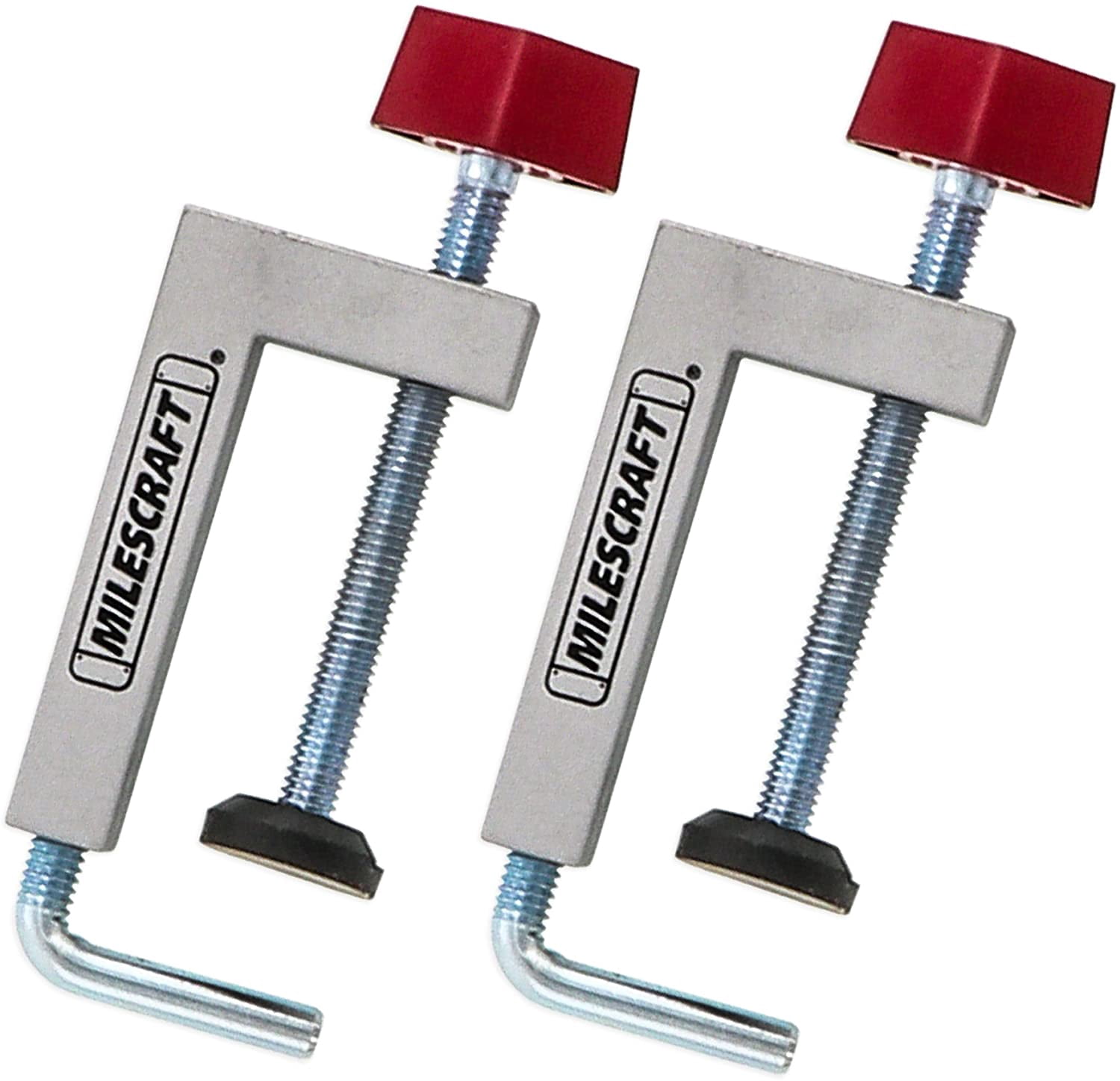 4009 Fence Clamps - 2 pack Universal Clamps with 3/8" Rod for Table Saws, Mitre Saws, Router Tables and Clamping Squares