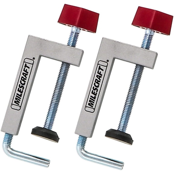 4009 Fence Clamps - 2 pack Universal Clamps with 3/8" Rod for Table Saws, Mitre Saws, Router Tables and Clamping Squares