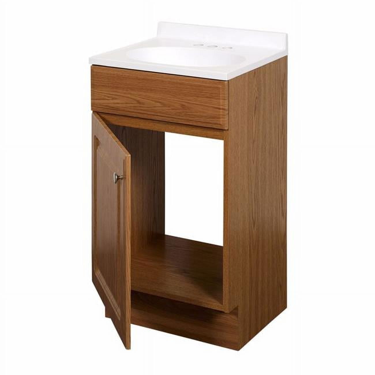 4009237 VANITY COMBO 18"" OAK Zenith Products Brown/White Vanity Combo