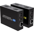 thumbnail image 1 of 400Ft HDMI Extender Over Ethernet Cat5 or 6 Adapter Balun 120m with Loop Output and Automatic EDID Functions Support 1080P60Hz 3D Full HD Transmitter and Receiver, 1 of 7