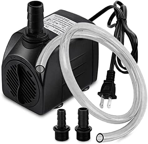 400GPH Submersible Pump with 5 ft Tubing, (1500L/H 25W) durable fountain water pump for Pond Fountain, Aquariums Fish Tank, Statuary, Hydroponics