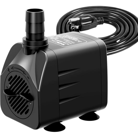 400GPH Submersible Water Pump(1500L/H,25W),Ultra Quiet Fountain Pump with 6.5ft High Lift, Pond Pump for Fish Tank, Pond, Aquarium, Statuary, Hydroponics.