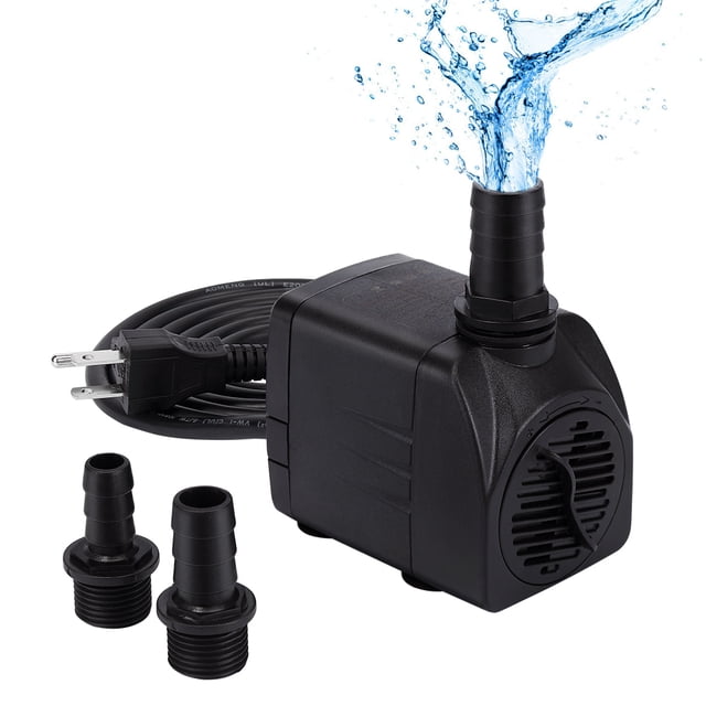 400GPH Submersible Water Pump, Outdoor Fountain Water Pump with 3 Nozzles