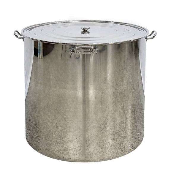 400L/422Qt Stock Pot, Kitchen Equipment Polished Stainless Steel Soup Bucket Industrial Cooker