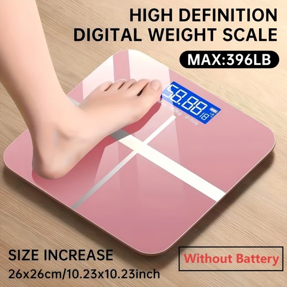 400LB High Capacity Smart Digital Bathroom Scale, Switchable LB/KG Units, HD LCD with Temperature Readout, Extra Wide Platform, Ideal for Home Dorm Gym Office