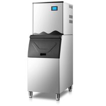 Kndko 33lbs Chewable Nugget Ice Maker with Crushed Ice, Ready in 7 Mins,  Sonic Ice Machine with Handle, Black 