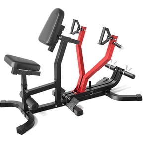 400LBS Plate Loaded Seated Row Machine, Chest Supported T-bar Row Machine, Independent Arms Back Exercising Equipment, Home Gym Strength Training Machine